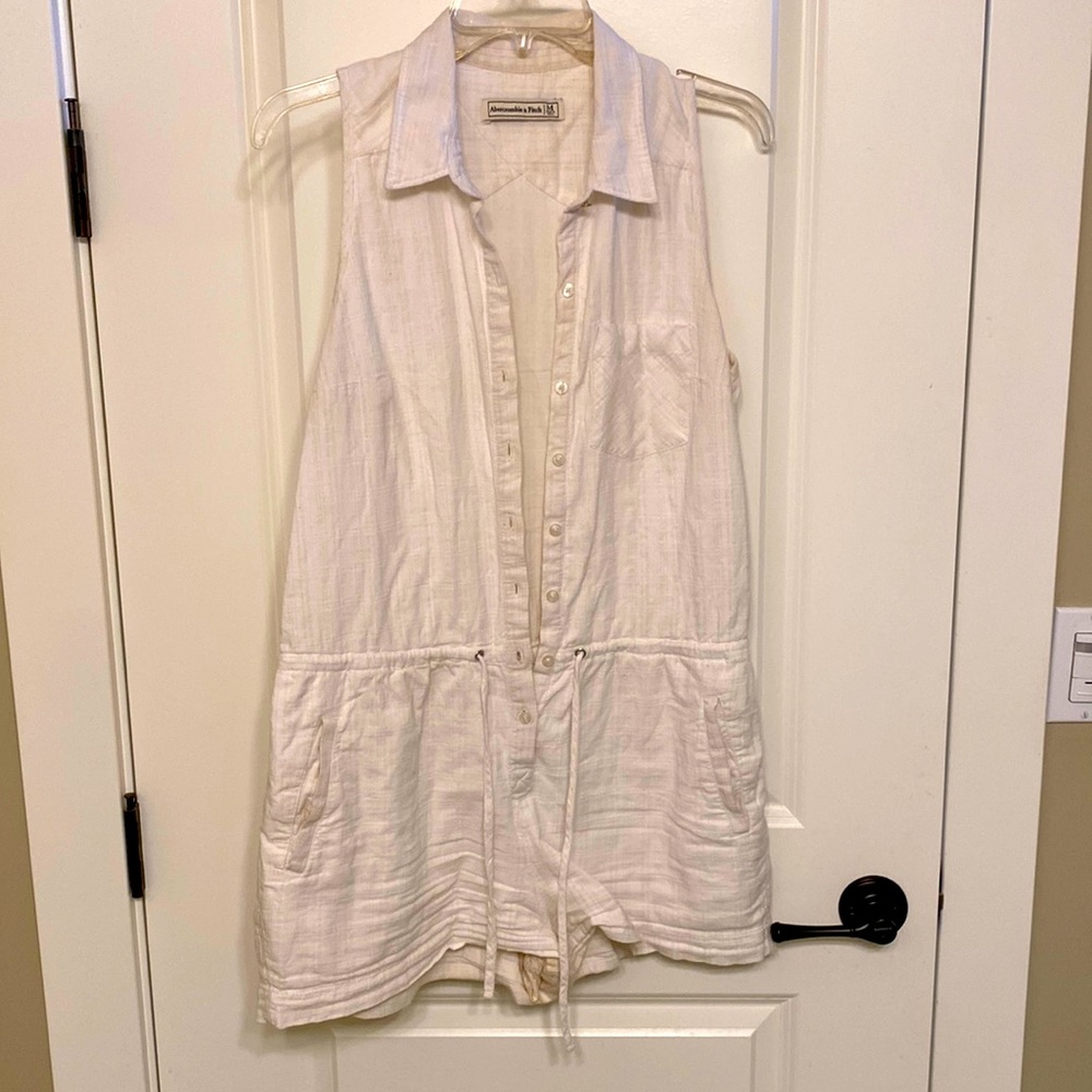 Abercrombie&Fitch medium sleeveless romper. Light fabric but covers everything!